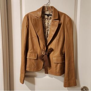 Women's Tan Leather Jacket